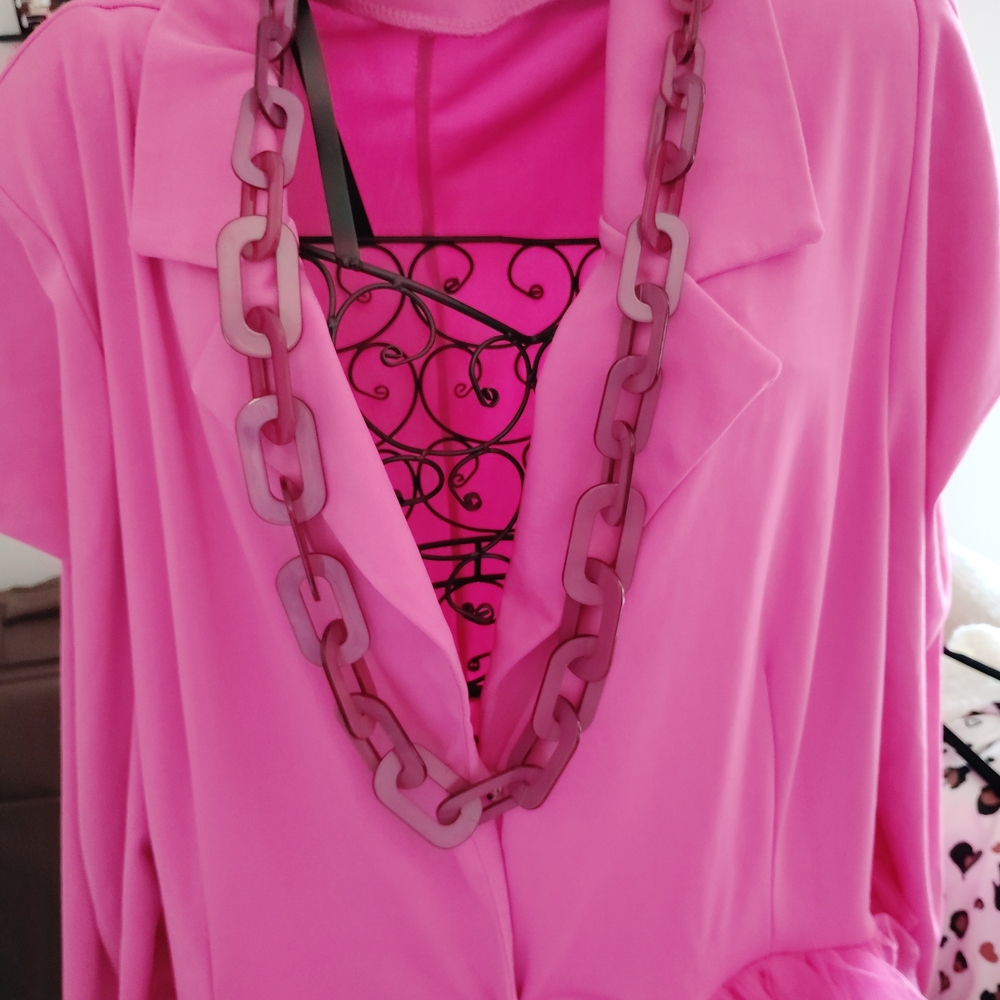 Source Unknown Pink Ruffled Blazer - image 5